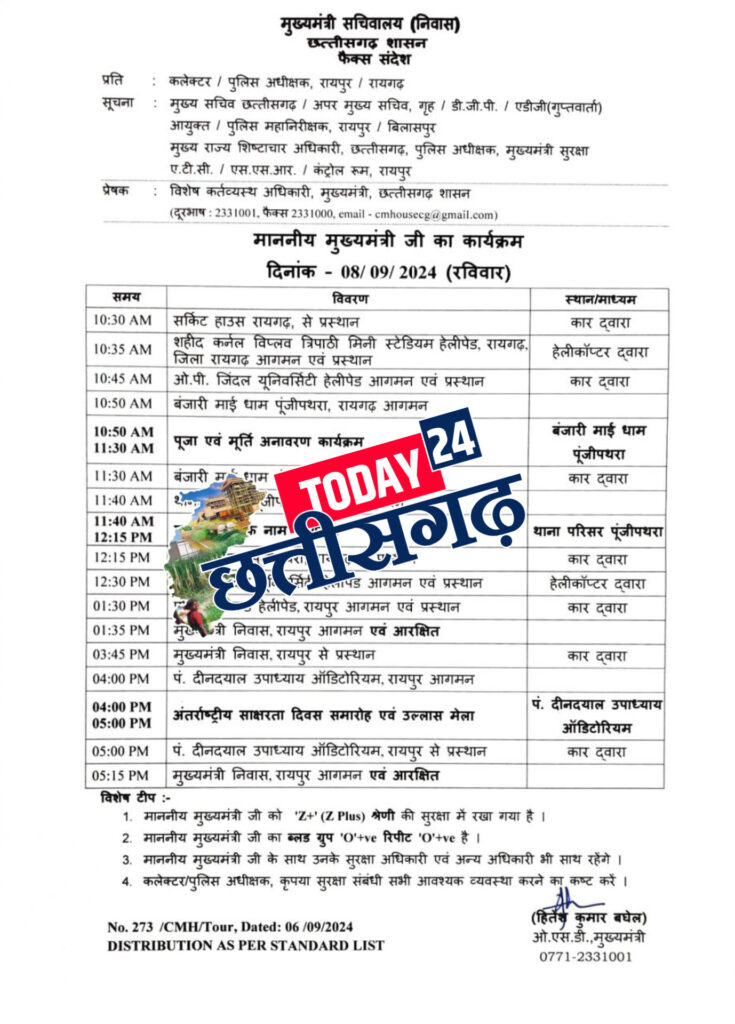 चक्रधर समारोह के शुभारंभ मैं शिरकत करेंगे मुख्यमंत्री विष्णु देव साय 2 1001486977
