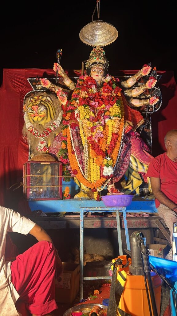 नौ दिन के पूजा पाठ के बाद अंतिम विदाई, भव्य शोभा यात्रा मैं शामिल हुवे श्रद्धालु भक्त। 1 1001629339
