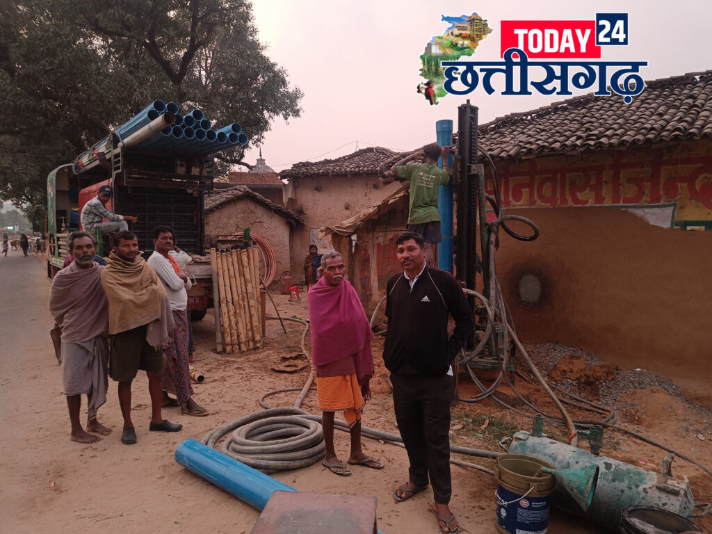 पेयजल की समस्या से लोगो को मिलेगी निजात धर्मजयगढ़ नगर पंचायत के वार्डों में चल रहा बोर खनन का कार्य जोरो से। 1 1001875602